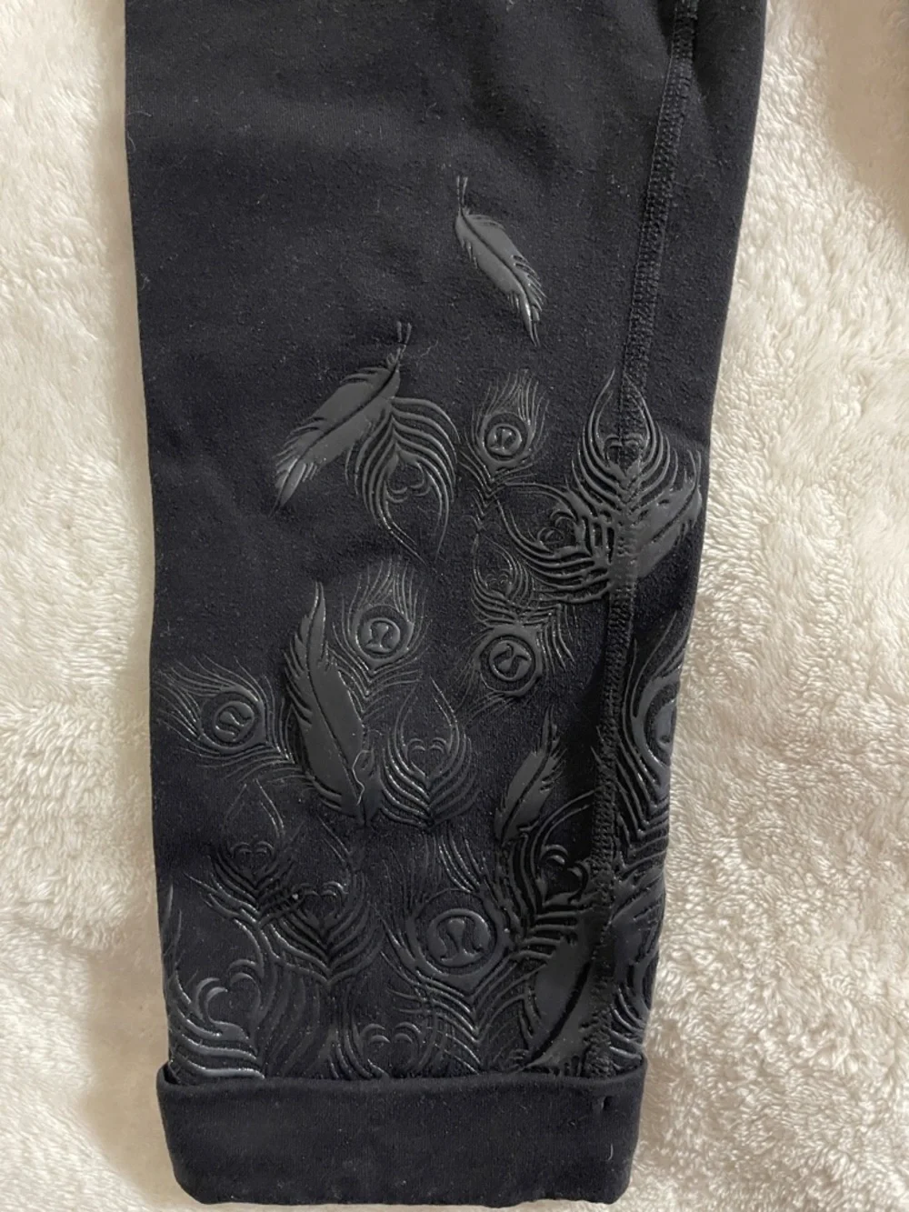 lululemon athletica Afro Crop Leggings with Embossed Peacock Detail